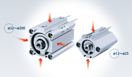 薄形エアシリンダ CQ2／CDQ2シリーズ | 髙津伝動精機株式会社